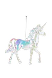 VFM e-Store Christmas Tree Decoration Iridescent Acrylic Unicorn in Clear - thumbnail 1
