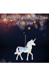 VFM e-Store Christmas Tree Decoration Iridescent Acrylic Unicorn in Clear - thumbnail 3