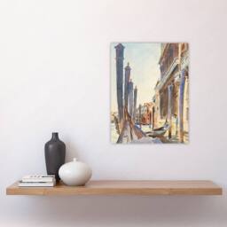 "Artery8 Gondola Moorings on the Grand Canal Sargent Wall Art Poster Print - Size: W24"" x H32""" - thumbnail 4