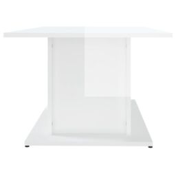 Berkfield Home Coffee Table High Gloss White 102x55.5x40 cm Engineered Wood - thumbnail 6