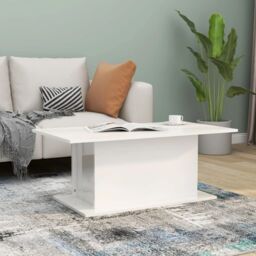 Berkfield Home Coffee Table High Gloss White 102x55.5x40 cm Engineered Wood