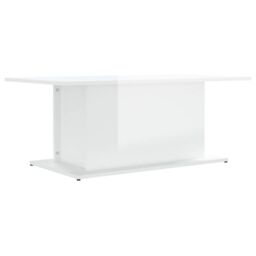 Berkfield Home Coffee Table High Gloss White 102x55.5x40 cm Engineered Wood - thumbnail 2