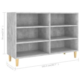 Berkfield Home Sideboard Concrete Grey 103.5x35x70 cm Engineered Wood - thumbnail 6