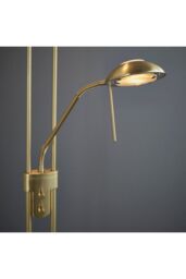 Netlighting Rome Mother & Child Floor Lamp Satin Brass Opal Glass G9 in Gold - thumbnail 4