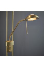 Netlighting Rome Mother & Child Floor Lamp Satin Brass Opal Glass G9 in Gold - thumbnail 3
