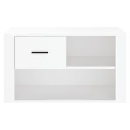 Berkfield Home Shoe Cabinet White 80x35x45 cm Engineered Wood - Size: 80 x 35 x 45 cm - thumbnail 5