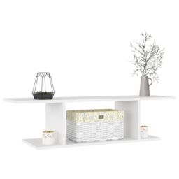 Berkfield Home Wall Mounted TV Cabinet White 103x30x26.5 cm - thumbnail 3