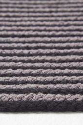Homescapes Handmade Woven Spiral Braided Rug in Grey - Size: 120 cm diameter - thumbnail 4