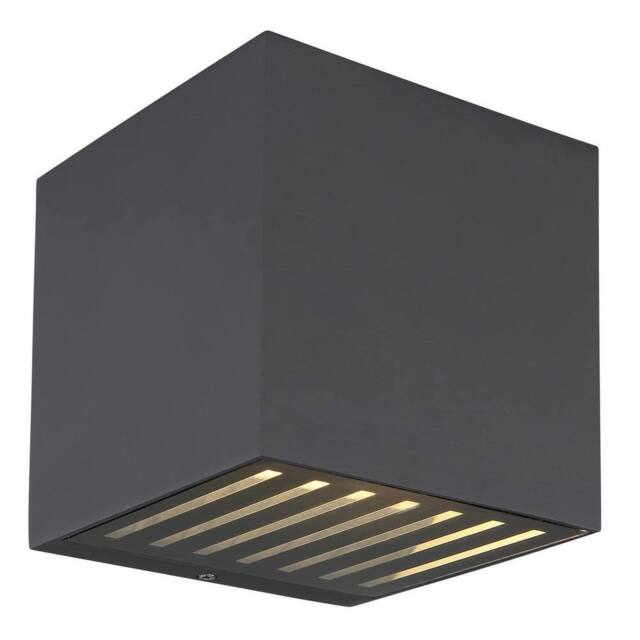 Netlighting Illi Outdoor Up Down Wall Lamp Anthracite IP54 Glass Shade LED 3000K in Grey - image 1