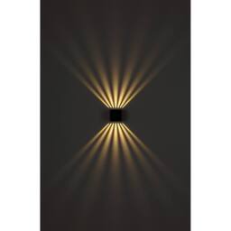 Netlighting Illi Outdoor Up Down Wall Lamp Anthracite IP54 Glass Shade LED 3000K in Grey - thumbnail 4