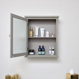 Melody Maison Taupe Reeded Glass Fronted Wall Cabinet - thumbnail 6
