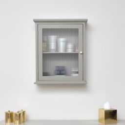 Melody Maison Taupe Reeded Glass Fronted Wall Cabinet - thumbnail 2