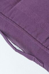Homescapes Rajput Ribbed Cotton Floor Cushion in Purple - Size: 40 cm x 40 cm - thumbnail 4