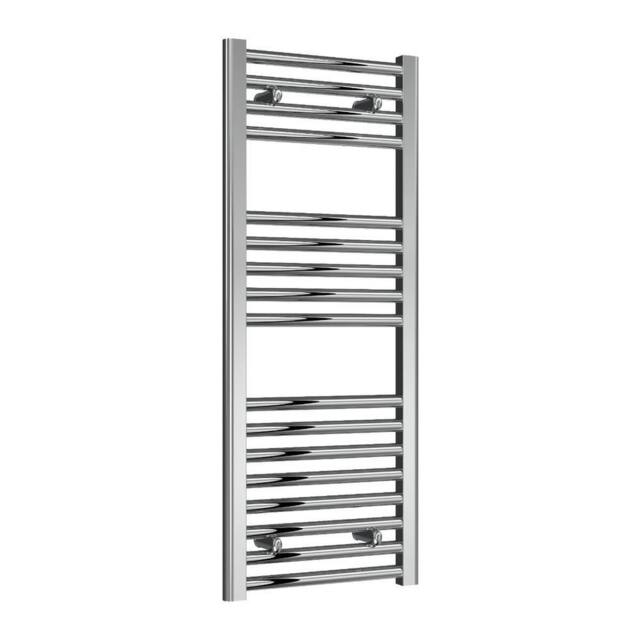 Bathroom Kingdom Diva Electric Chrome Straight Heated Towel Rail 1000x400 in Silver - image 1