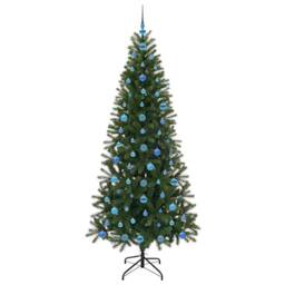 Berkfield Home Artificial Christmas Tree with 300 LEDs Green 210 cm PE & PVC - thumbnail 4