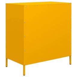 Berkfield Home Sideboard¬†Mustard Yellow 68x39x73.5 cm Cold-rolled Steel in Mustard - thumbnail 7