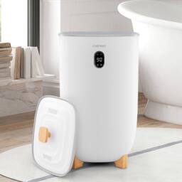 Costway Towel Warmer Bathroom 40L Large Blanket Warmer with 2 Heat Levels in White