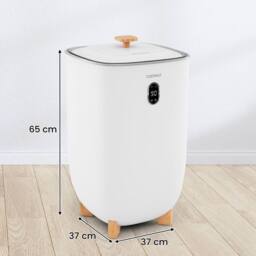 Costway Towel Warmer Bathroom 40L Large Blanket Warmer with 2 Heat Levels in White - thumbnail 2