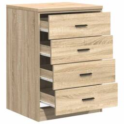 Berkfield Home Garage Storage Cabinet Sonoma Oak 60x51x85 cm Solid Wood Pine in Light Tan - Size: 60 x 51 x 85 cm - thumbnail 5