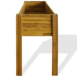 Berkfield Home Raised Garden Raised Bed Solid Acacia Wood in Brown - thumbnail 4