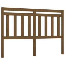 Berkfield Home Bed Headboard Honey Brown 146x4x100 cm Solid Wood Pine - Size: 146 x 4 x 100 cm - thumbnail 2