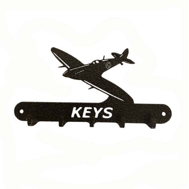 Poppyforge Spitfire Key Holder - Steel - L15 x H9 cm - Black - image 1