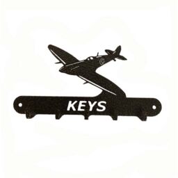 Poppyforge Spitfire Key Holder - Steel - L15 x H9 cm - Black