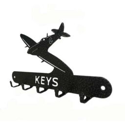 Poppyforge Spitfire Key Holder - Steel - L15 x H9 cm - Black - thumbnail 2