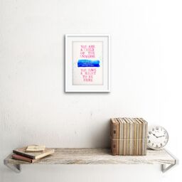 "Artery8 Wall Art Print Desiderata Ehrmann Snippet Right To Be Here Artwork Framed 9X7 Inch in White - Size: W7"" x H9""" - thumbnail 2