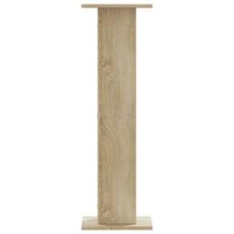 Berkfield Home Plant Stands 2 pcs Sonoma Oak 30x30x95 cm Engineered Wood in Light Brown - Size: 30 x 30 x 95 cm - thumbnail 4