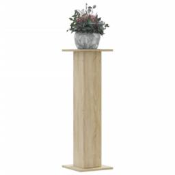 Berkfield Home Plant Stands 2 pcs Sonoma Oak 30x30x95 cm Engineered Wood in Light Brown - Size: 30 x 30 x 95 cm - thumbnail 2