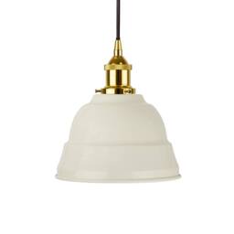 SE Home Clay White Lincoln Pendant Light - Gold - Black Round - thumbnail 1