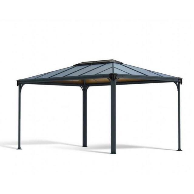 Palram Martinique 4300 Garden Gazebo - L430 x W295.5 x H274.5 cm - Grey - image 1