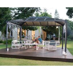 Palram Martinique 4300 Garden Gazebo - L430 x W295.5 x H274.5 cm - Grey - thumbnail 3