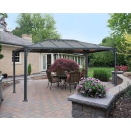 Palram Martinique 4300 Garden Gazebo - L430 x W295.5 x H274.5 cm - Grey - thumbnail 5