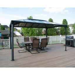 Palram Martinique 4300 Garden Gazebo - L430 x W295.5 x H274.5 cm - Grey - thumbnail 4