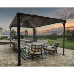 Palram Martinique 4300 Garden Gazebo - L430 x W295.5 x H274.5 cm - Grey - thumbnail 2