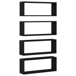 Berkfield Home Wall Shelves Set of 4 - Black Oak - 60x15x23 cm - Made from Engineered Wood - Size: 60 x 15 x 23 cm - thumbnail 6
