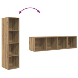 Berkfield Home TV Cabinet 2 pcs Brown 37 x 37 x 142.5 cm Engineered wood - thumbnail 8