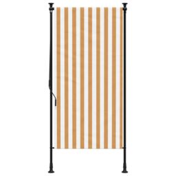 Berkfield Home Outdoor Roller Blind Orange & White 100x270 cm Fabric&Steel - thumbnail 3