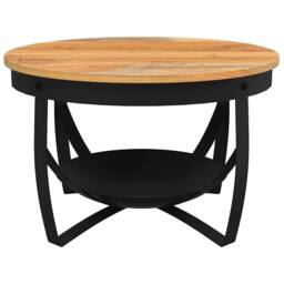 Berkfield Home Coffee Table Ã˜68x43 cm Solid Acacia Wood in Brown - Size: 68x43 cm - thumbnail 5