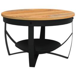 Berkfield Home Coffee Table Ã˜68x43 cm Solid Acacia Wood in Brown - Size: 68x43 cm - thumbnail 1