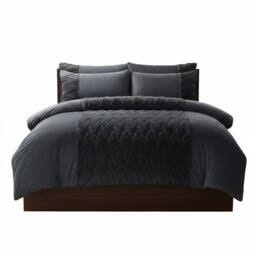 Snug City Zig Zag 3D Teddy Duvet Cover Set Ultra Soft Bedding with Pillowcases in Grey - Size: Single - thumbnail 3