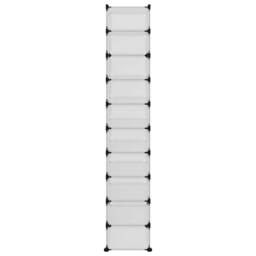 Berkfield Home Shoe Rack Transparent 44x32x174 cm PP in Clear - Size: 44 x 32 x 174 cm - thumbnail 4