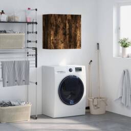 Berkfield Home Wall Cabinet Smoked Oak 60x31x60 cm Engineered Wood in Brown - Size: 60 x 31 x 60 cm - thumbnail 2
