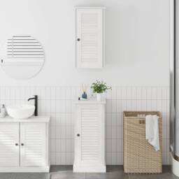 Berkfield Home Beautiful Bathroom Furniture Set 2 pcs Antique white 37 x 34 x 80 cm in Off-White - thumbnail 2