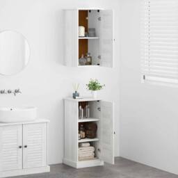 Berkfield Home Beautiful Bathroom Furniture Set 2 pcs Antique white 37 x 34 x 80 cm in Off-White - thumbnail 4
