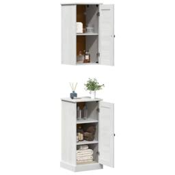 Berkfield Home Beautiful Bathroom Furniture Set 2 pcs Antique white 37 x 34 x 80 cm in Off-White - thumbnail 1