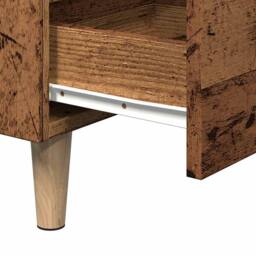 Berkfield Home Classic Bedside Cabinet Old Wood 40x35x69 cm Engineered Wood in Brown - Size: 40 x 35 x 69 cm - thumbnail 7