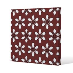 Benjamin Tate Design Modern decorative floral pattern (Canvas Print) / 90 x 90 x 4cm in Natural - Size: 90 x 90 x 4 cm - thumbnail 1